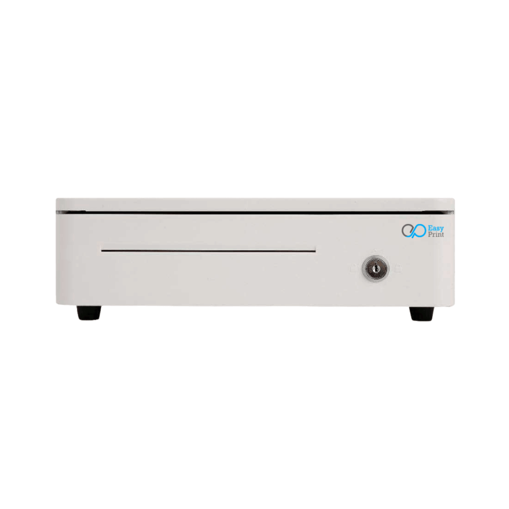 ลิ้นชักเก็บเงิน EASYPRINT รุ่น CD-330 สีขาว 4 ช่องธนบัตรขนาดใหญ่ 4 ช่องเหรียญ RJ11 12/24V_0